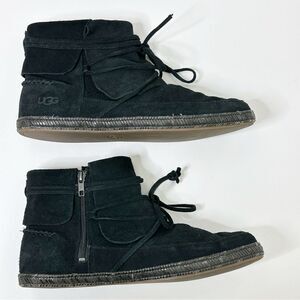 UGG Reid Black Suede Moccasin Bootie Black Size 11 Women's